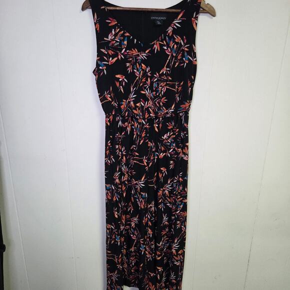 Floral Jumpsuit Crop Wide Leg Cynthia Rowley Black and Multicolor Size Medium - Picture 1 of 7